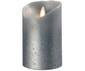 sompex flame led echtwachskerze 12 5 cm grau metallic ab 23 20 preisvergleich bei idealo de
