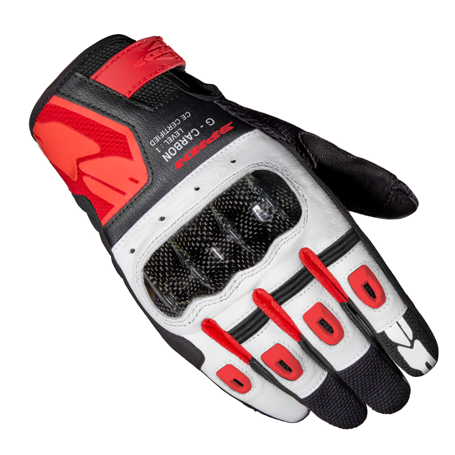 Spidi Gants G-Carbon noir/rouge