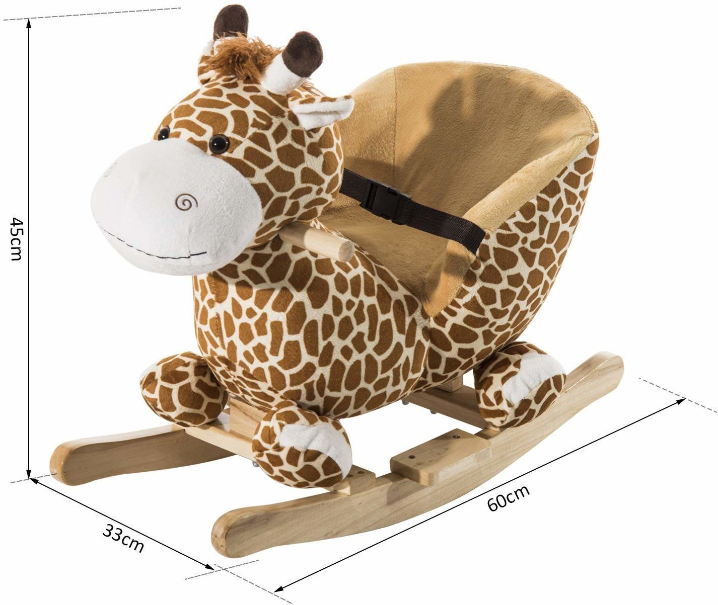 HomCom Jouet à bascule et porteur sur roulettes girafe (330-136) au  meilleur prix sur