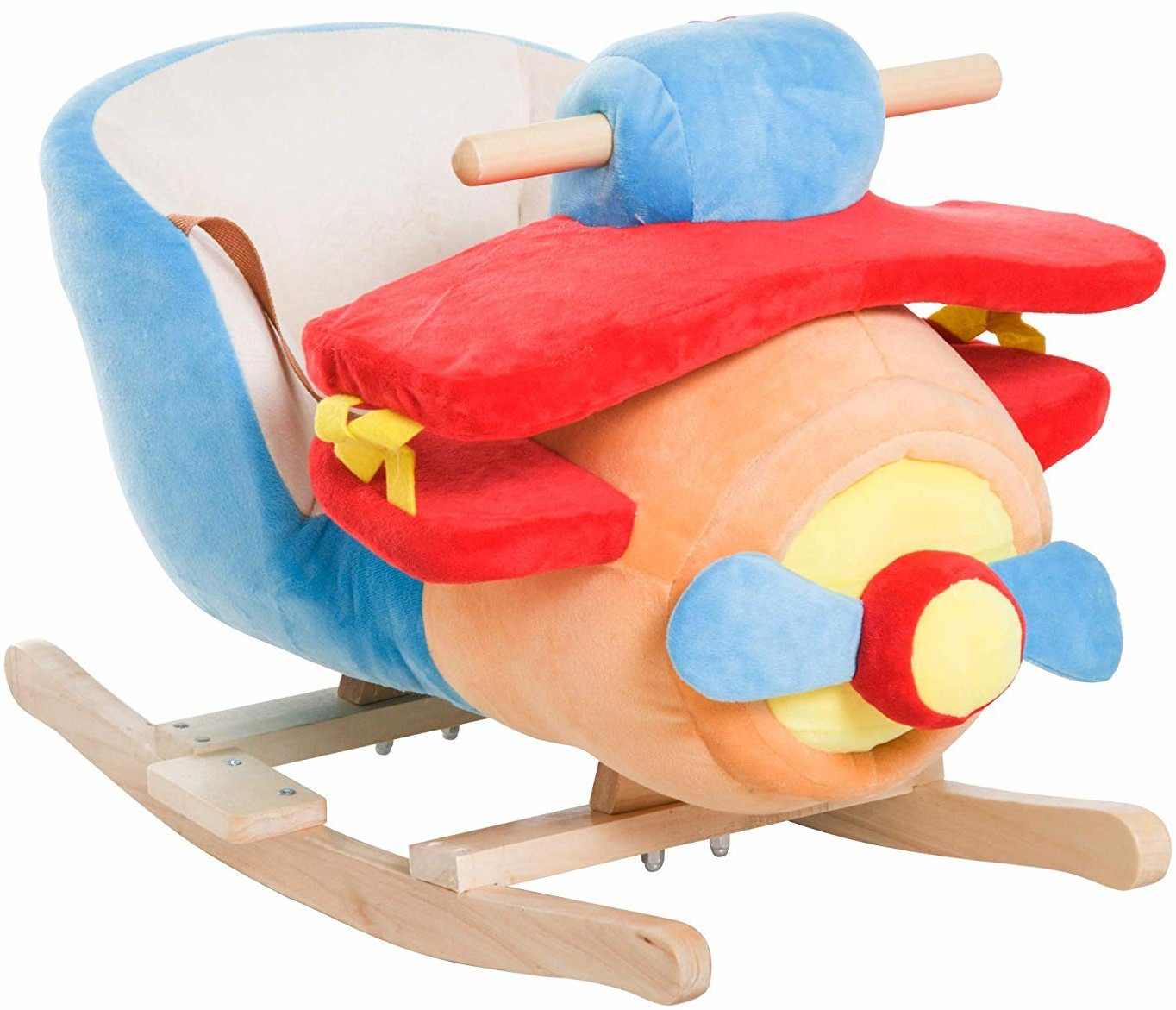 HomCom Rocker Airplane Blue/Red/Orange