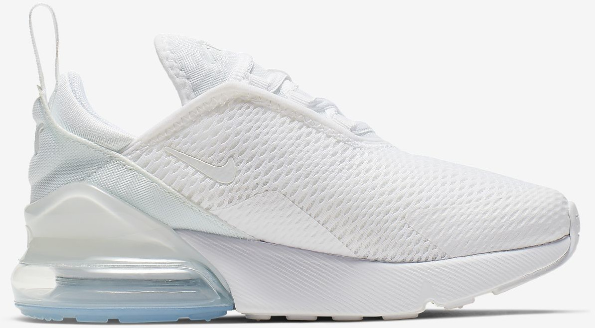 Nike air force 270 white metallic silver best sale