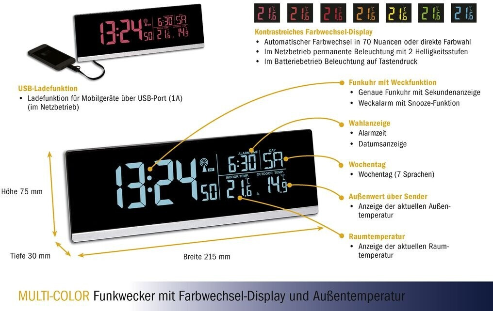 TFA 60.2550 Bingo 2.0 Sveglia Digale Con Display Della Temperatura Manuale Di Istruzioni