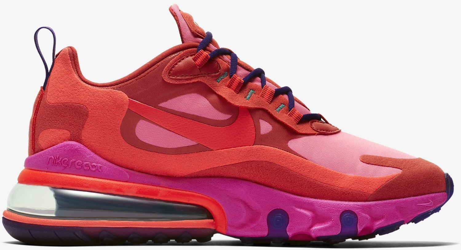 Buy Nike Air Max 270 React Women mystic red pink blast habanero red bright crimson from 74.99 Today Best Deals on idealo