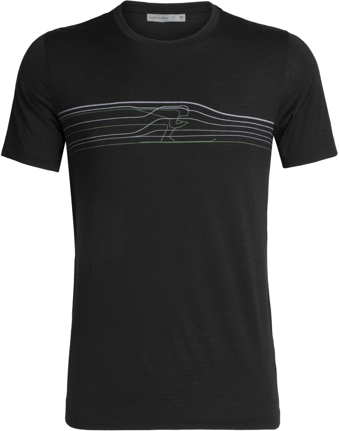 Icebreaker Men's Tech Lite Short Sleeve Crewe Ski Racer black