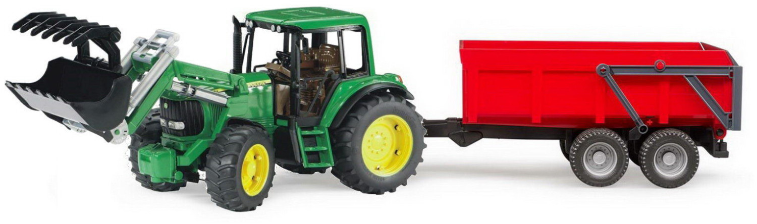 Bruder John Deere 6920 avec remorque et chargeur frontal 1:16 (01127)