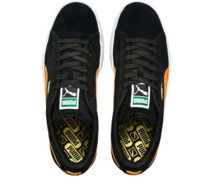 puma suede black orange pop