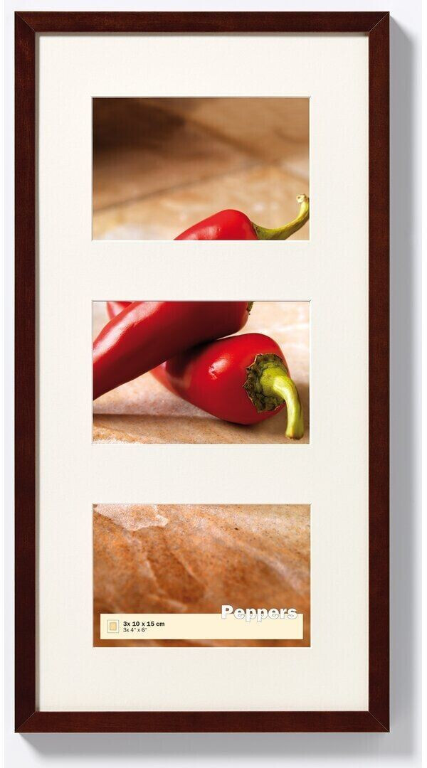 walther design Collage Peppers 3x 10x15 walnut