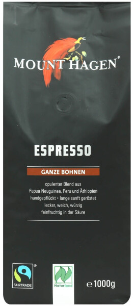 Mount Hagen Espresso ganze Bohne (1 kg)