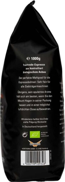 Mount Hagen Espresso ganze Bohne (1 kg), Bild 8