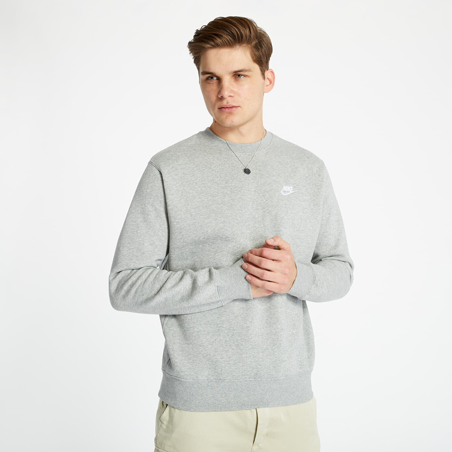 Buy Nike Sportswear Club Sweatshirt dark grey heather / white (BV2662-063)  from £32.99 (Today) – Best Deals on