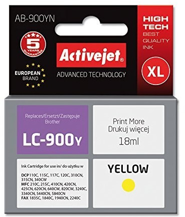 ActiveJet ABR-900Y pour  Brother LC-900Y jaune