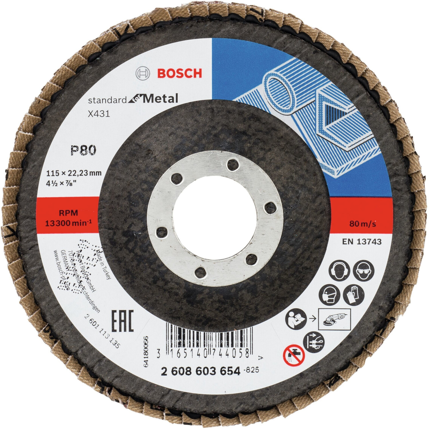 Photos - Abrasive Wheel / Belt Bosch X431 Standard for Metal - K80 D115  (2608603654)