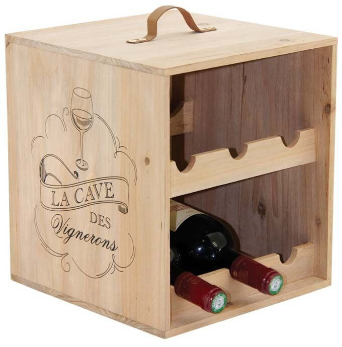 Aubry Gaspard Boîte en bois pour 6 bouteilles