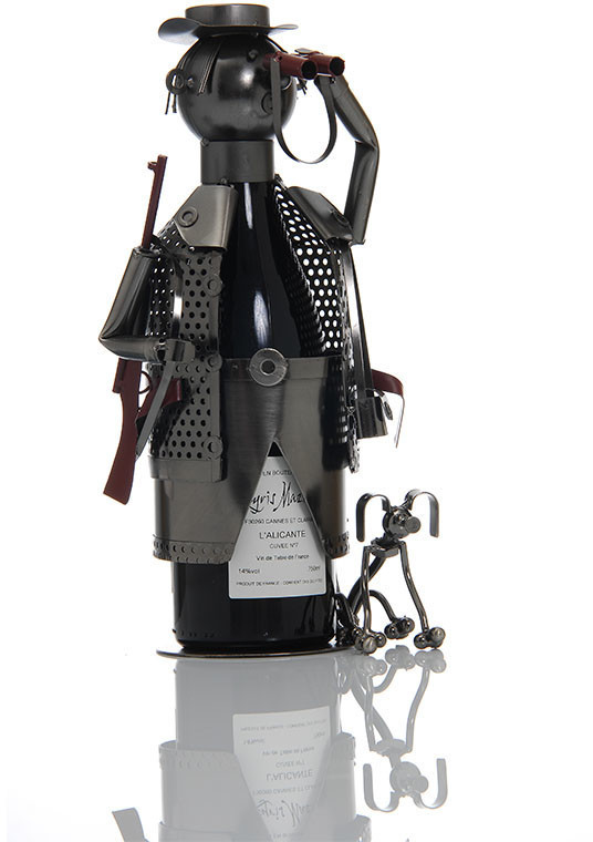LUDI-VIN Porte bouteille chasseur et chien