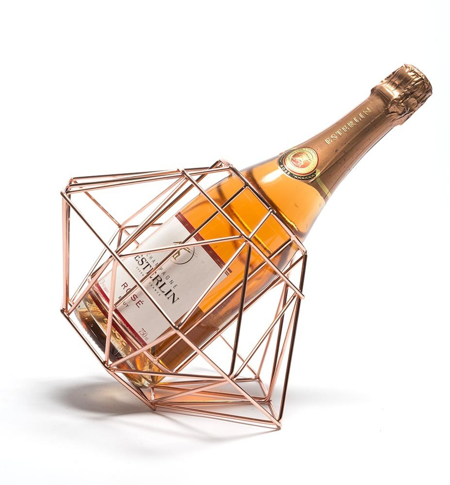 LUDI-VIN Porte bouteille diamant (cuivre)