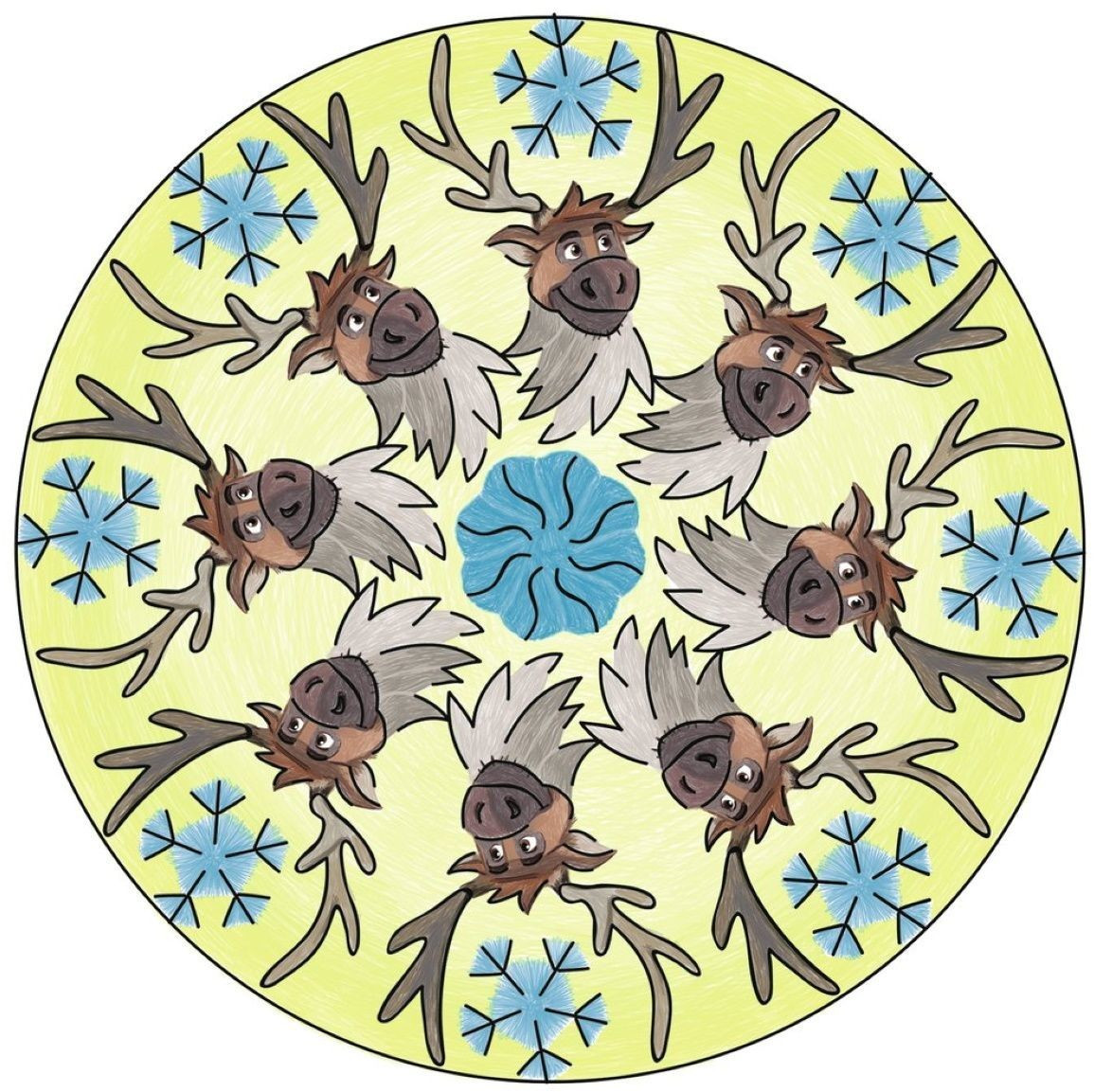 La reine des neiges 2 mandala - format midi - ravensburger - loisirs  créatifs - dessins enfants au pochoir - des 6 ans - La Poste