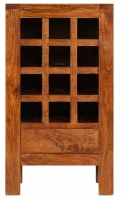 VidaXL Casier pour 12 bouteilles avec tiroir (marron)