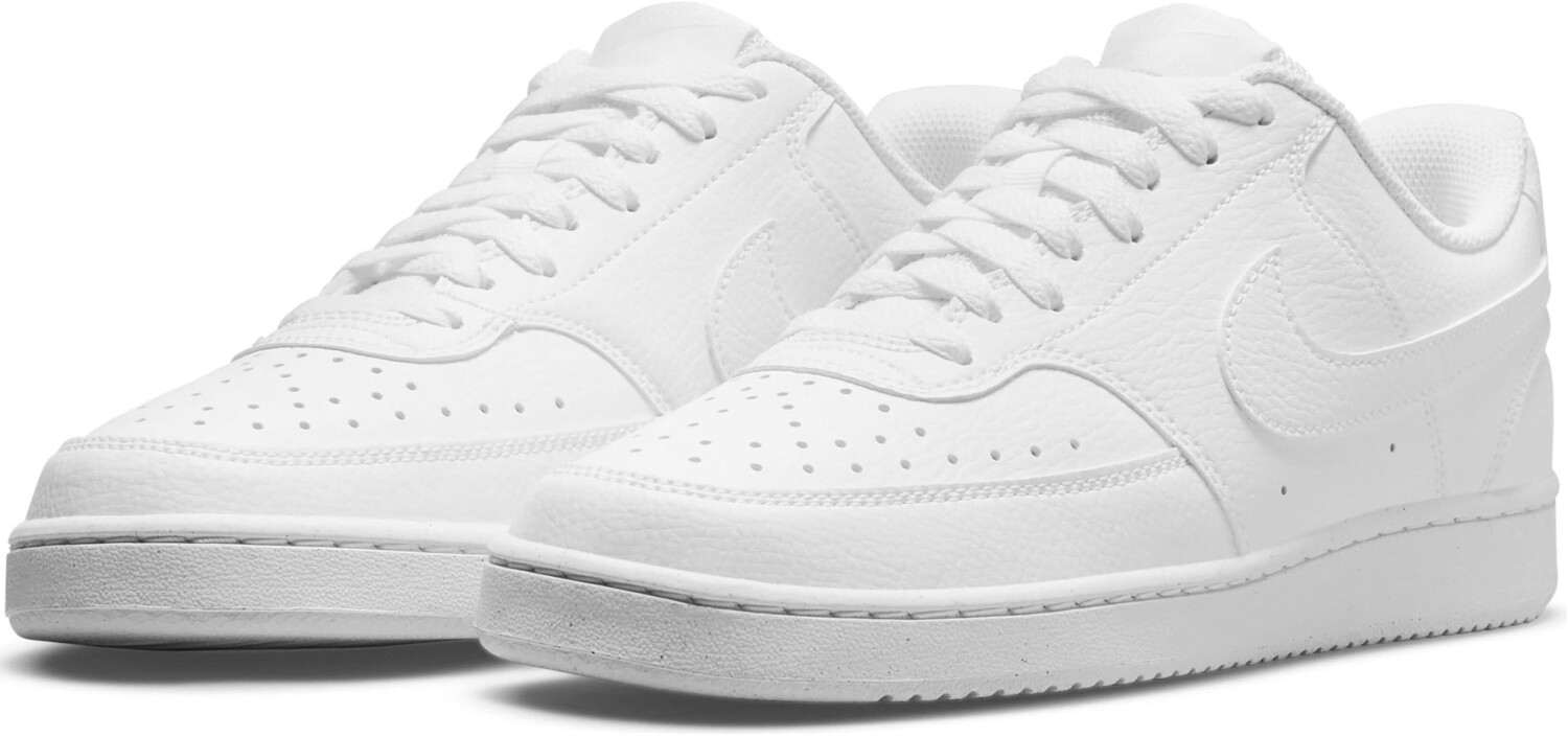 nike court vision low sneakers in triple white