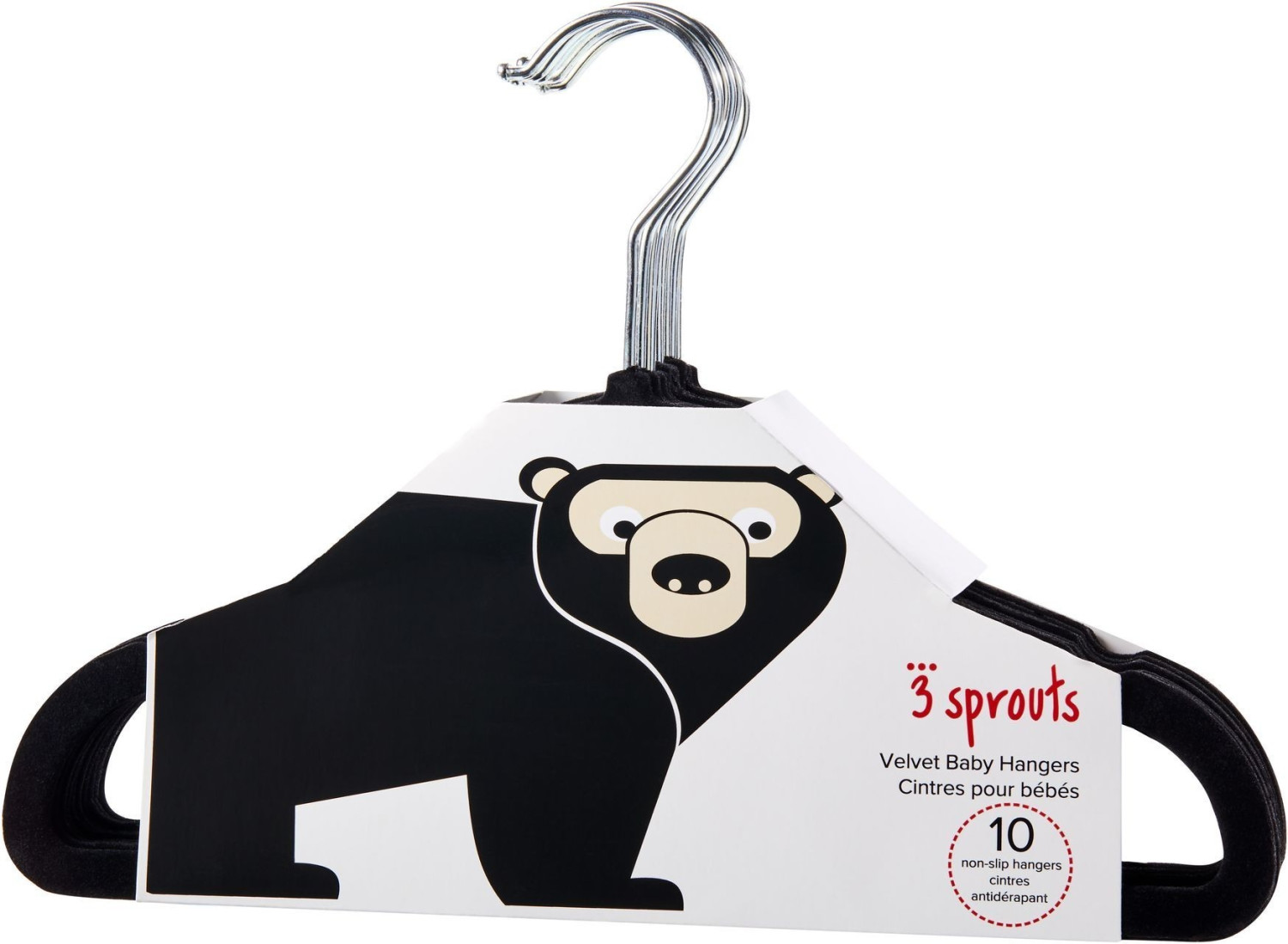 3 Sprouts 10 Cintres pour bébé - ours