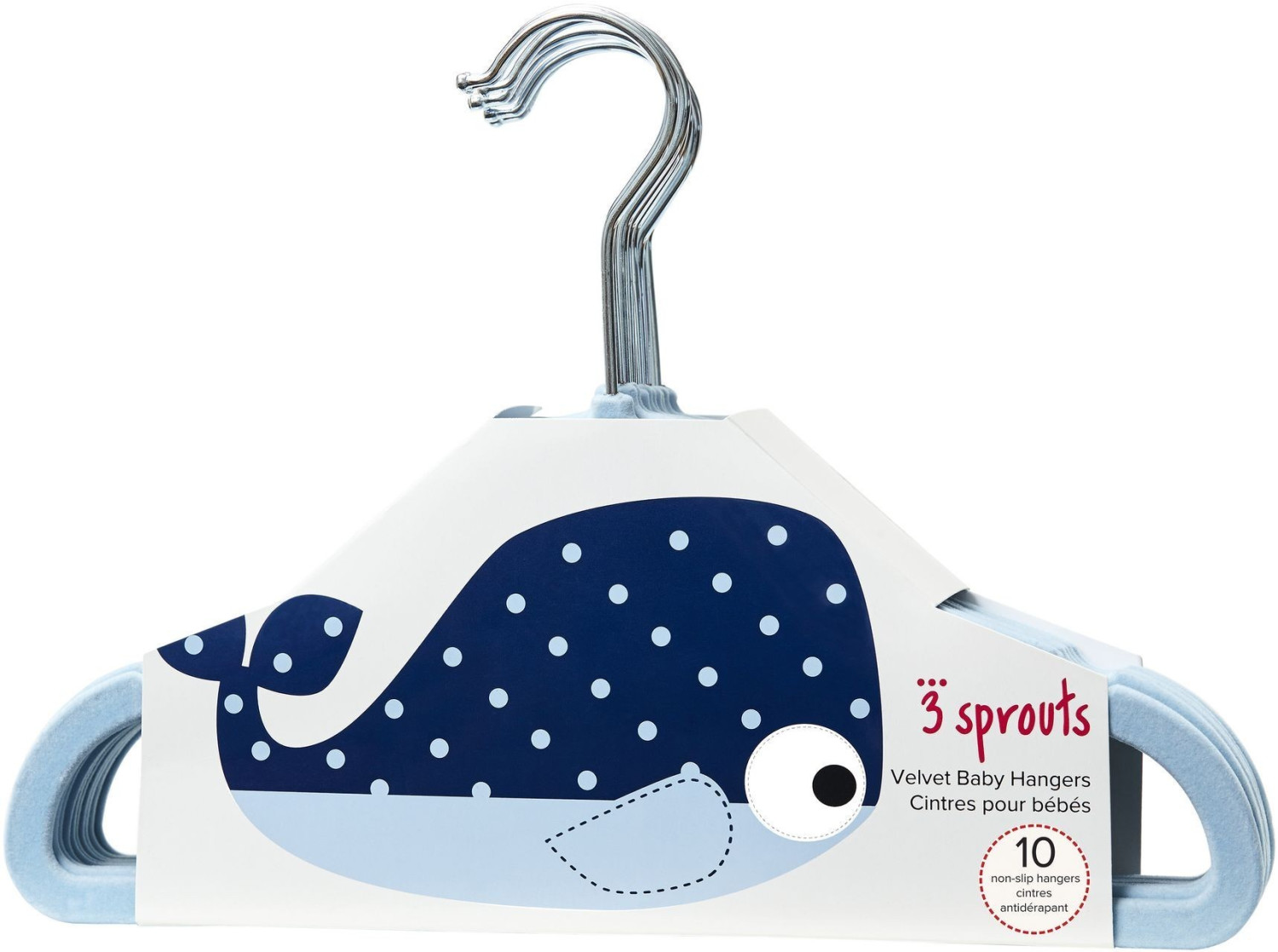 3 Sprouts 10 Cintres pour bébé - baleine