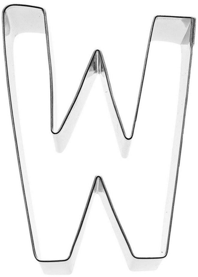 Birkmann Cookie cutter letter W stainless steel