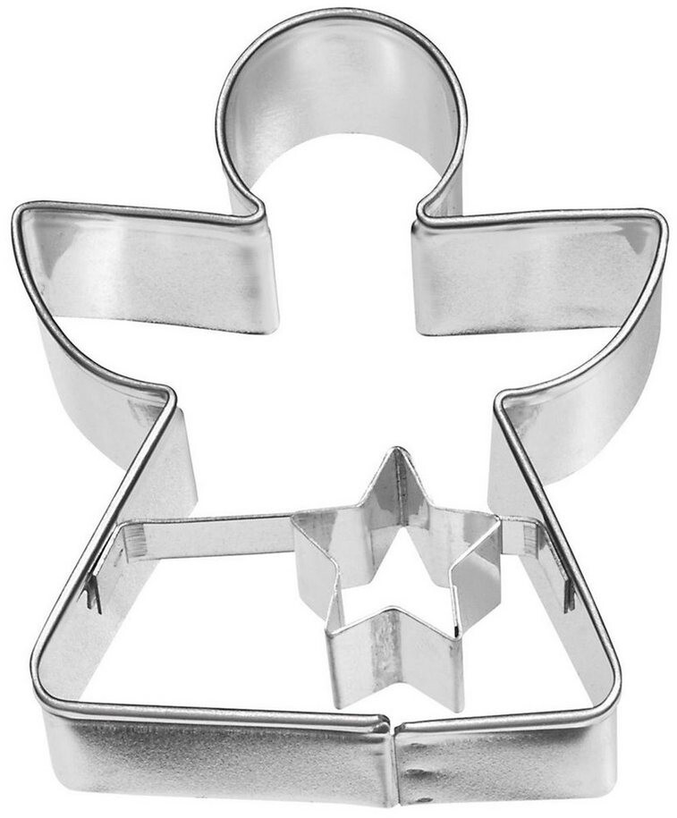 Birkmann Cookie cutter geometric angel 6 cm stainless steel