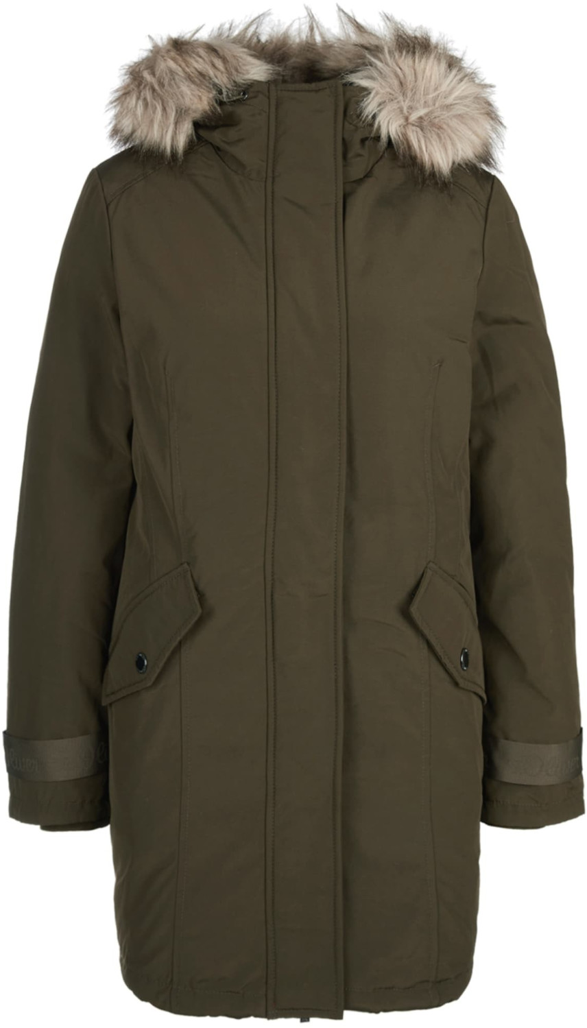 S.Oliver Winter coat with faux fur olive (05.910.52.7000.7946)