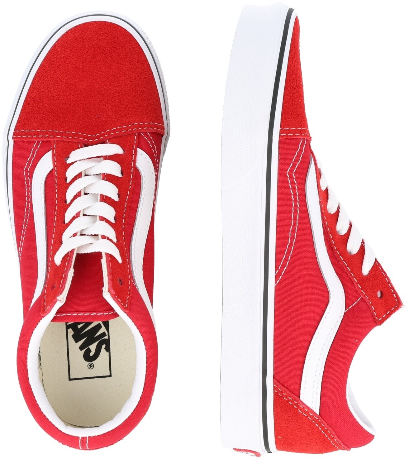 Racing red discount vans old skool
