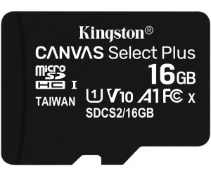 ADAPTER 100MB/s A1 Speicherkarte 64GB 32GB Select PLUS KINGSTON micro SD Karte 