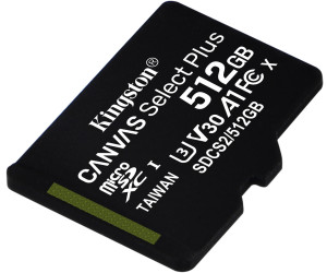 Kingston Canvas Select Plus microSDXC 512 Go au meilleur prix sur