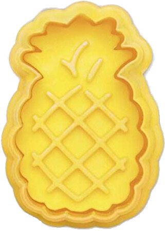 Städter Cookie Cutter Pineapple with ejector yellow 5 cm