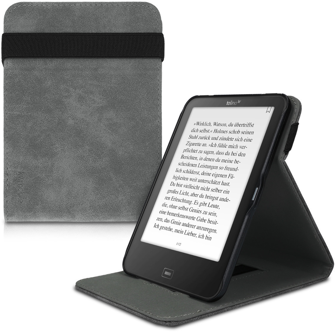 kwmobile Case Tolino Vision 4 HD darkgrey (48387.19)