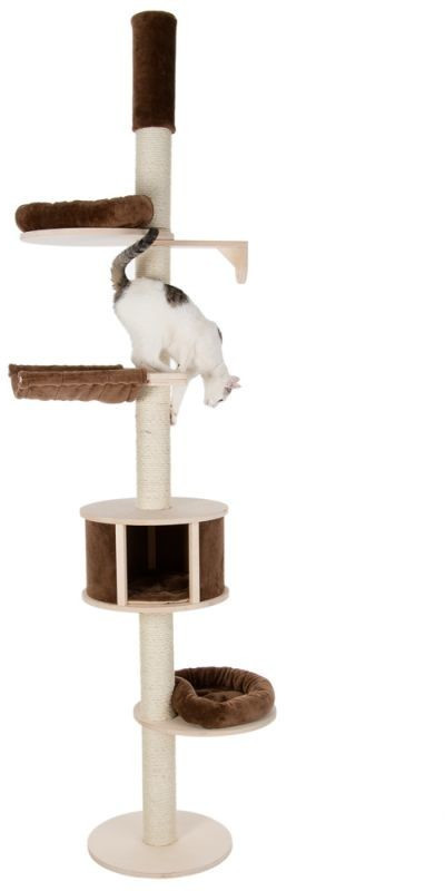 Natural Paradise Scratching Post roof-ceiling clamping XL Dark Brown
