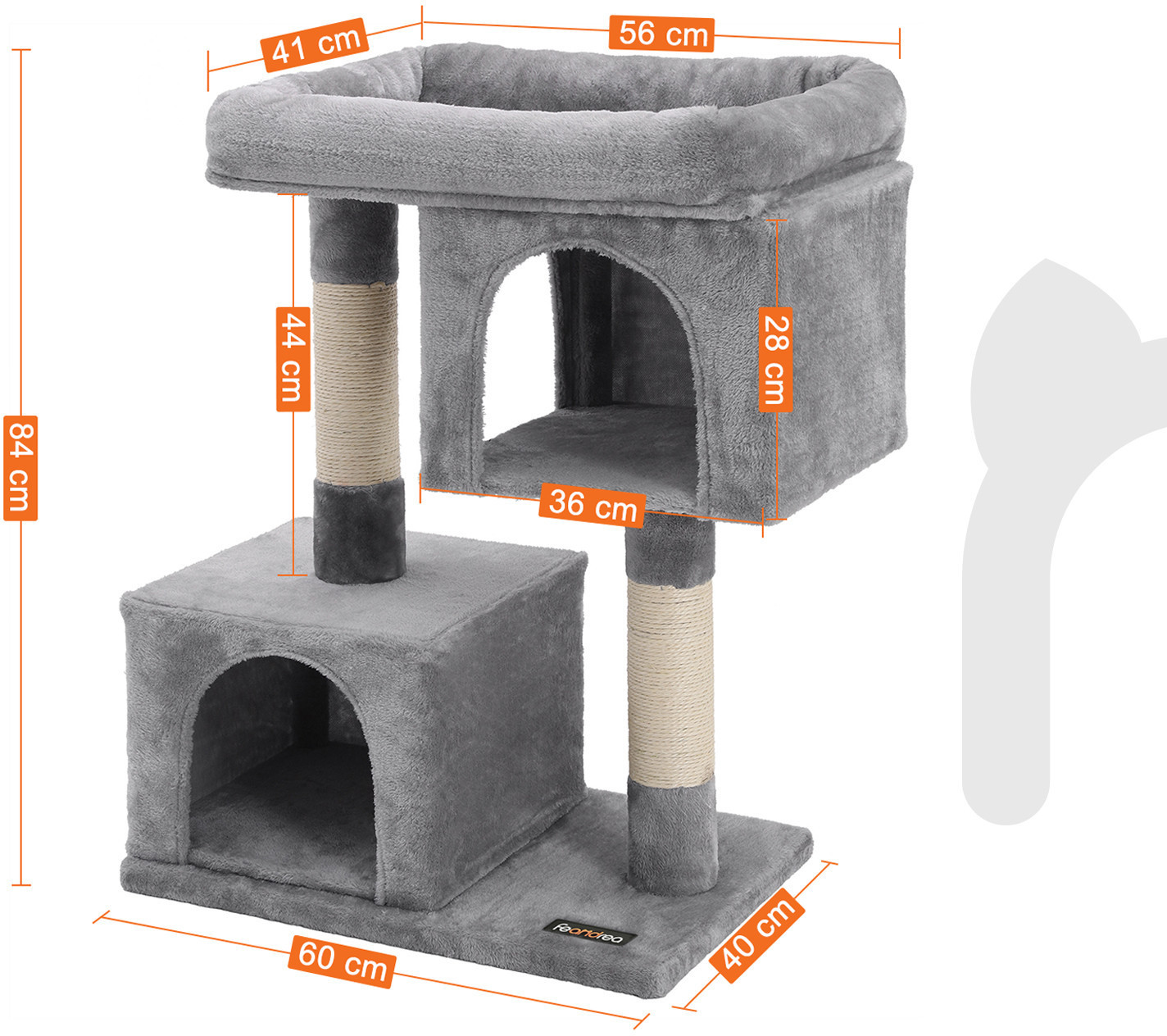 Feandrea Arbre à chat Light Grey Feandrea Arbre à chat Light Grey