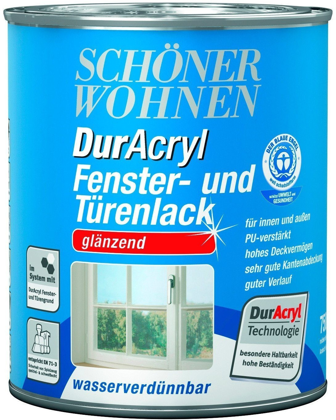schoner wohnen duracryl fenster und turenlack glanzend ab 10 85 preisvergleich bei idealo de