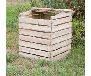 BLIZNIAKI Holzkomposter ECO Komposter 95 X 95 X 46cm Impragniert Kompostbehälter Gartenkomposter Einfach zusammenzubauen Kompostsilo bausatz KOM1 SN 