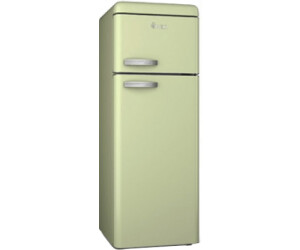 Swan retro fridge freezer orange deals