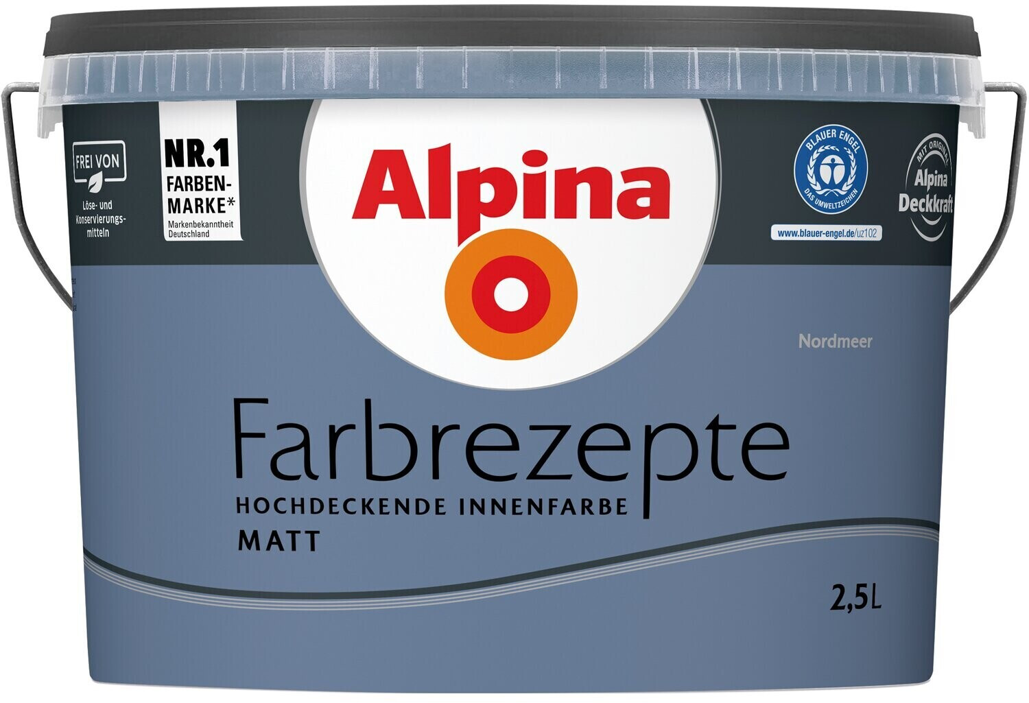 Alpina Wandfarbe, Farbrezepte 6,5 Liter Ein Hauch von Gelb Matt