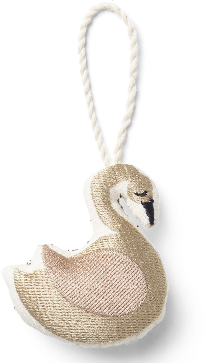 Ferm Living Copenhagen Embroidered Ornament Swan (100497651)