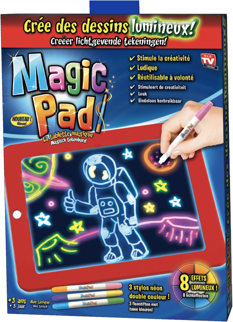 Ardoise magique Magic Pad Gulli pour créer des dessins lumineux 
