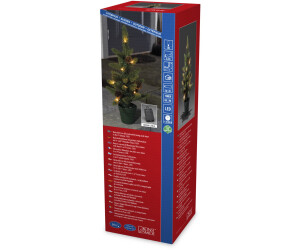 LED Weihnachtsbaum im Blumentopf - 50 warmweißen LED - H: 55cm - Batterie -  Timer - für Außen
