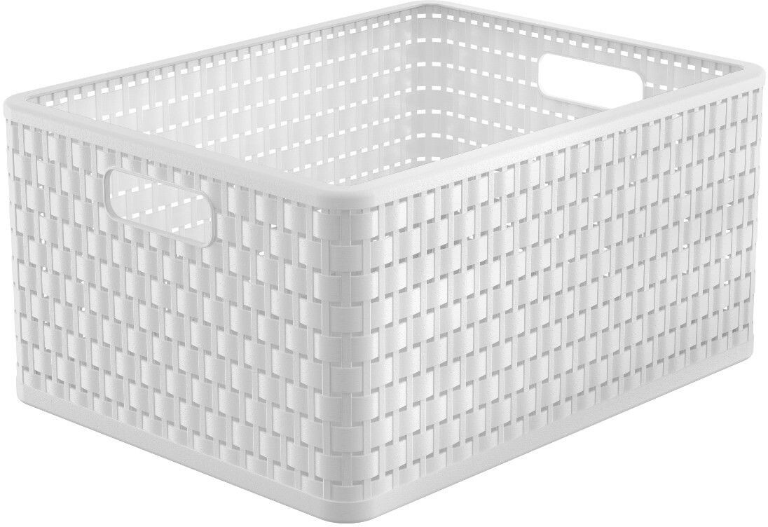 Rotho Babydesign Storage Basket Country 28 l white