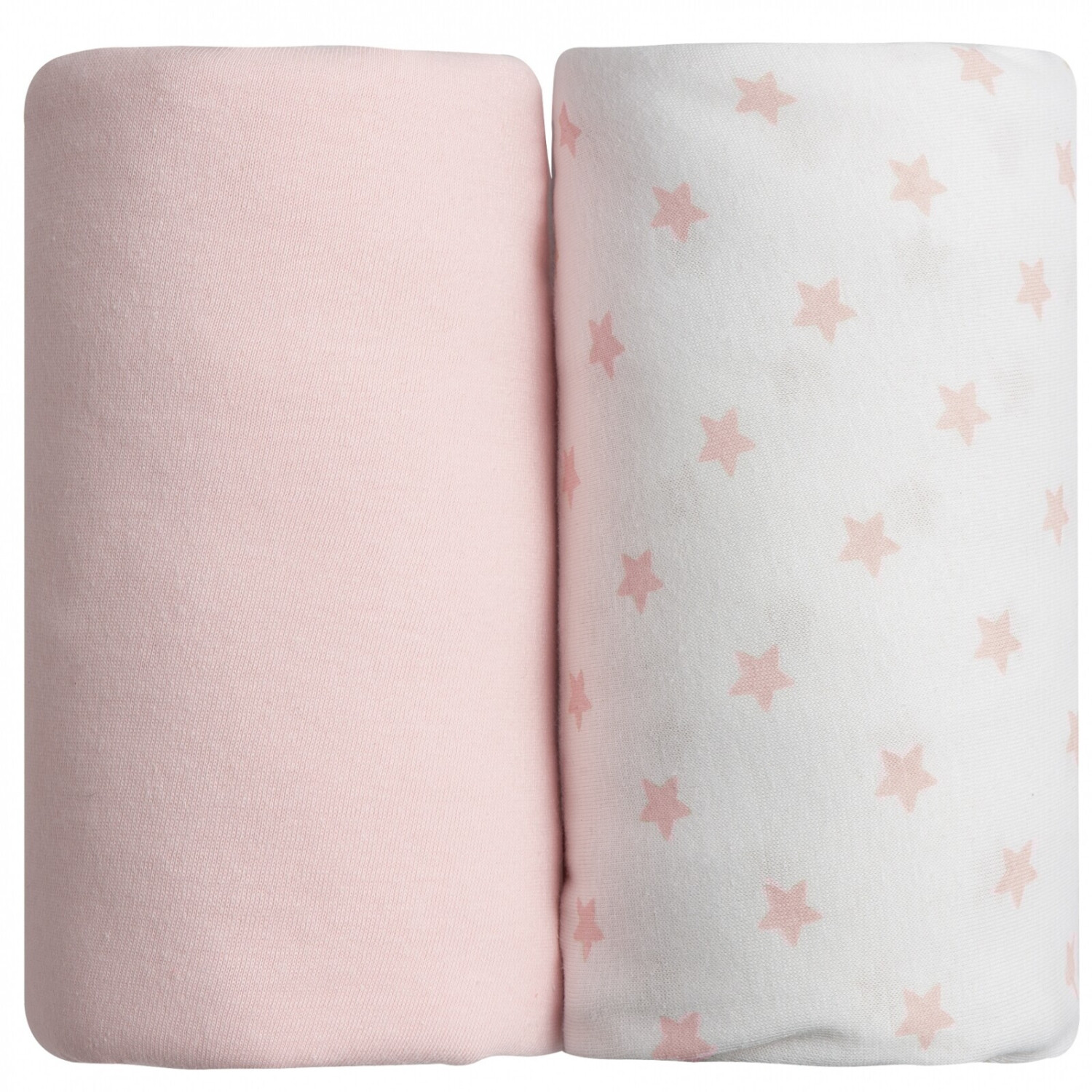 Babycalin Drap-housse 70 x 140 cm rose/étoiles (x 2)