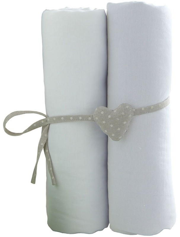 Babycalin Drap-housse 70 x 140 cm blanc (x 2)
