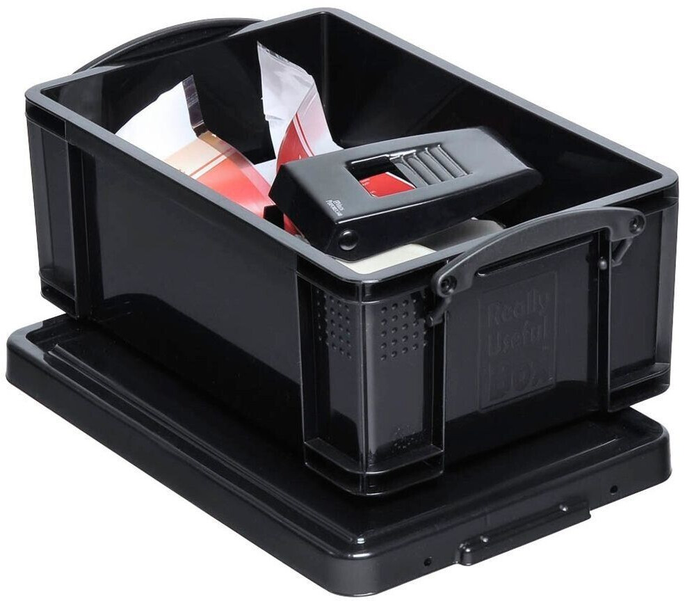 Really Useful Products Plastic Storage Box 9 L black