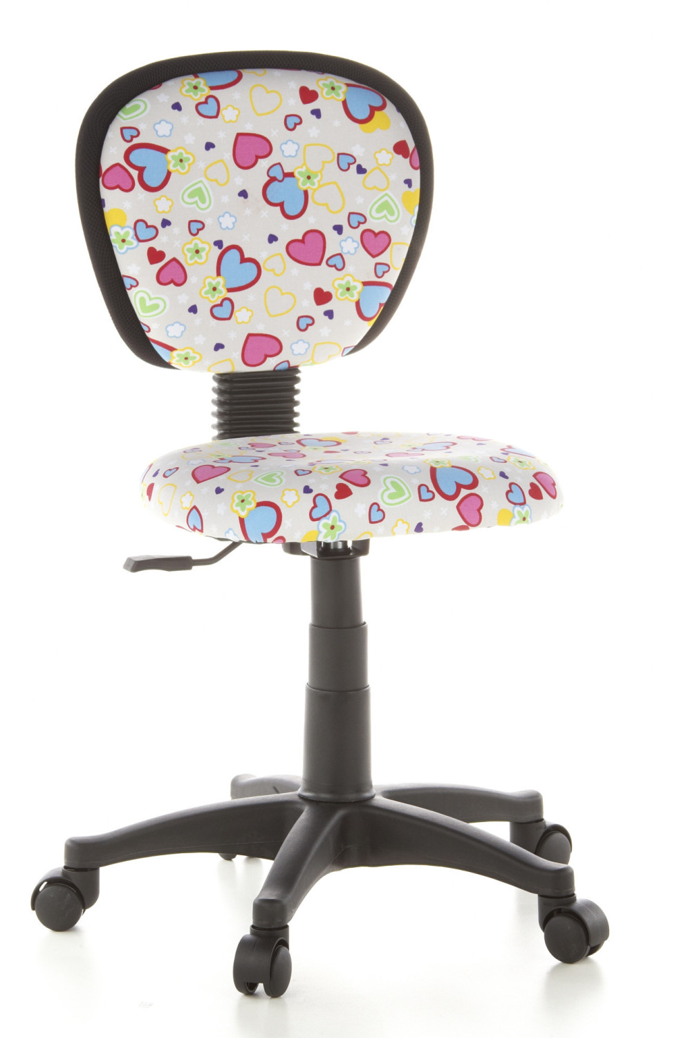 HJH Office Chaise de bureau enfant Kiddy Top Flowers/Hearts rosé