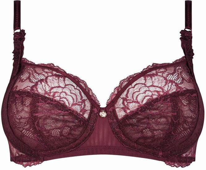 Triumph Peony Florale Wired Bra burgundy