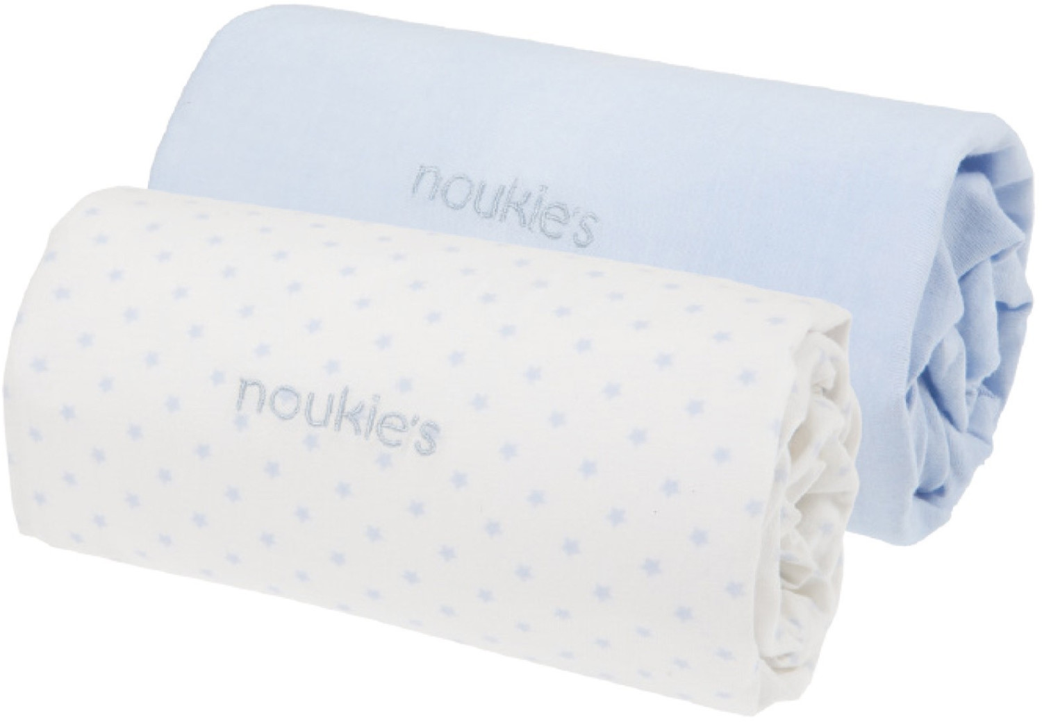 Noukies Drap-housse 60 x 120 cm Mix & Match bleu (x 2)