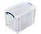 Really Useful Products Plastic Storage Box 19 L transparent