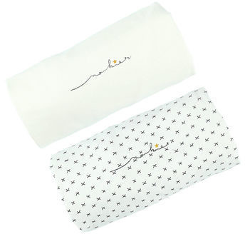 Noukies Set de 2 draps housse en jersey Gaby & Sam 60 x 120 cm